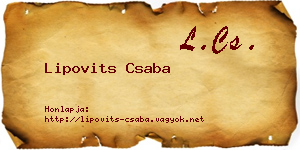 Lipovits Csaba névjegykártya