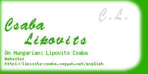 csaba lipovits business card